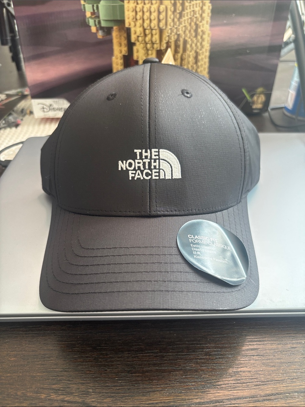 The North Face Black Hat with White Logo
